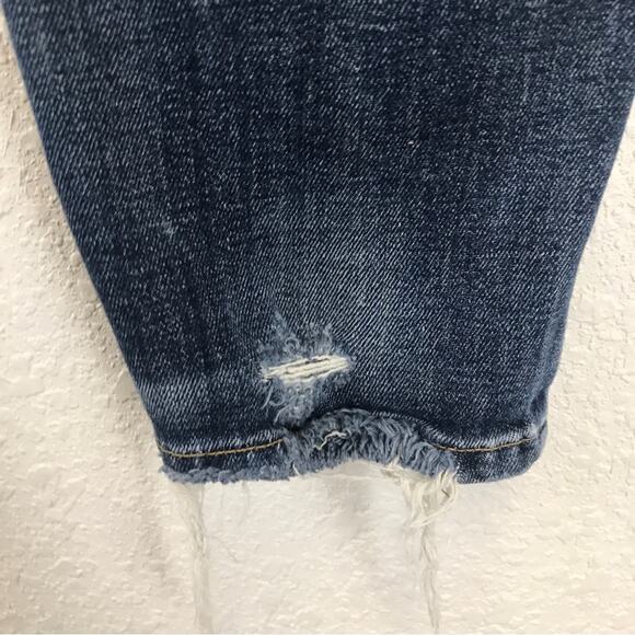 Agolde Sophie Crop Distressed Starwood Raw Hem Torn Knee Made in USA Jeans 29 - Picture 9 of 15